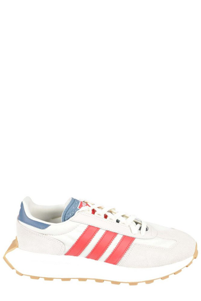 Adidas Originals Retropy E5 Sneakers In Off White And Red
