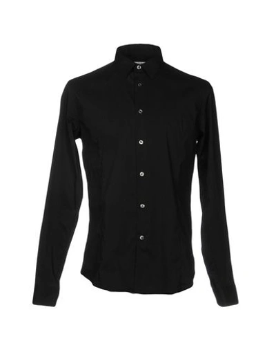 Grey Daniele Alessandrini Solid Color Shirt In Black