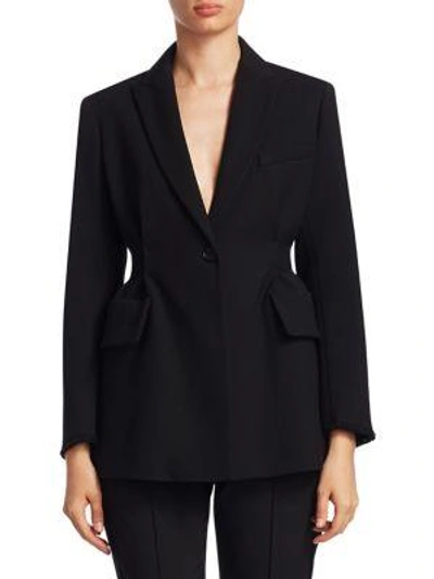 Proenza Schouler Back-stripe Jacket In Black