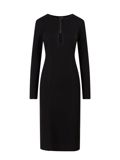 Tom Ford Keyhole Detailed Open Back Midi Dress In Black