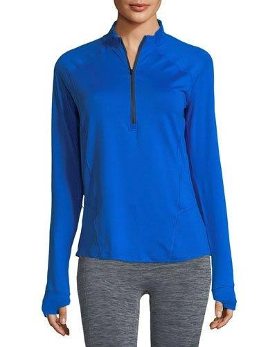 Under Armour Run True Half-zip Pullover Top In Bright Blue