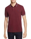 Fred Perry Tipped Pique Slim Fit Polo Shirt In Mahogany/snow