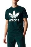 Adidas Originals Trefoil Graphic T-shirt In Green Night F17
