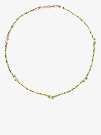 Marie Lichtenberg Mauli Pearl-embellished Woven Necklace In Gold