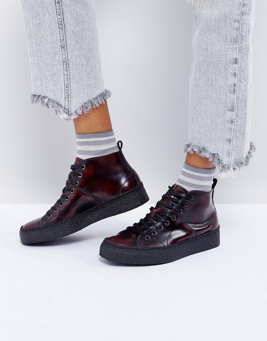 fred perry george cox creeper mid leather