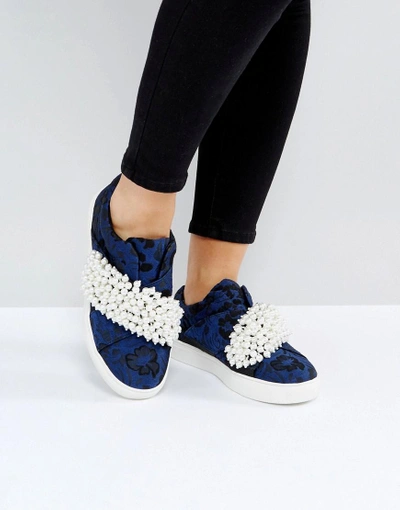 Kg Kurt Geiger Kg By Kurt Geiger Ottis Pearl Printed Sneakers - Blue