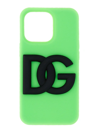 Dolce & Gabbana Logo Iphone 13 Pro Case In Green