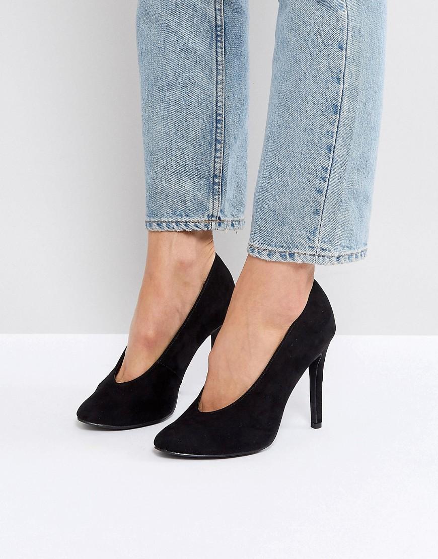 New Look V Shape Heeled Shoe - Black | ModeSens