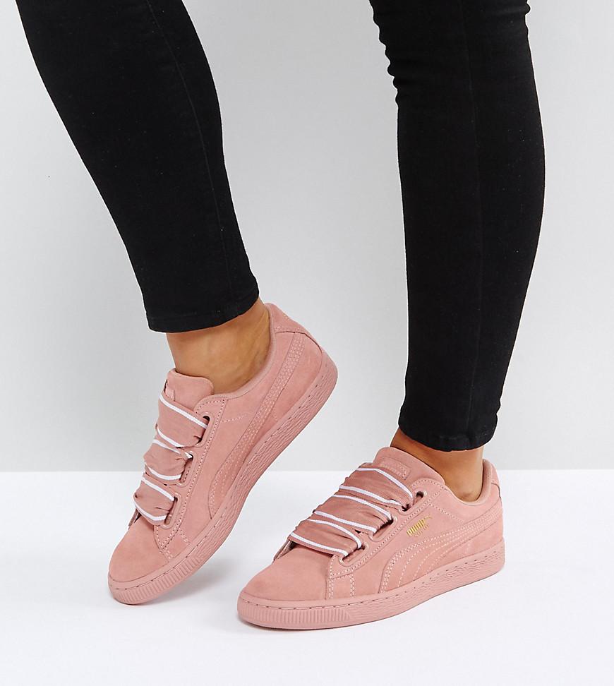 puma basket heart rose gold