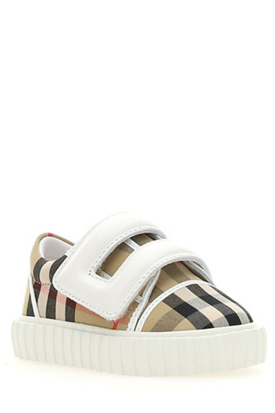 Burberry Kids' Vintage-check Trainers In Brown