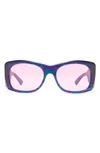 Balenciaga 59mm Shield Sunglasses In Multicolor Pink