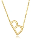 Simona Gold Plated Sterling Silver Sideways Initial Necklace