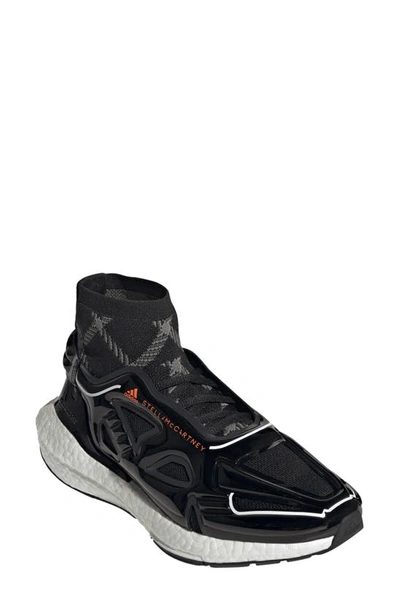 Adidas By Stella Mccartney Ultraboost 22 Elevated Knit Sneaker In Core Black/ Grey/ Orange