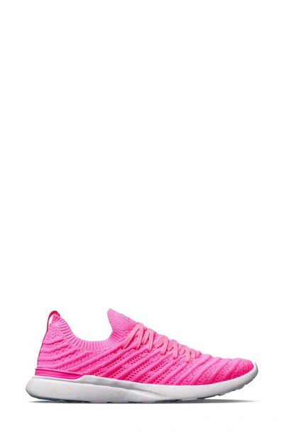 Apl Athletic Propulsion Labs Techloom Wave Hybrid Running Shoe In Fusion Pink/bllflwr/speckle