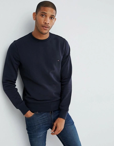 Tommy Hilfiger Crew Neck Sweatshirt In Navy - Navy