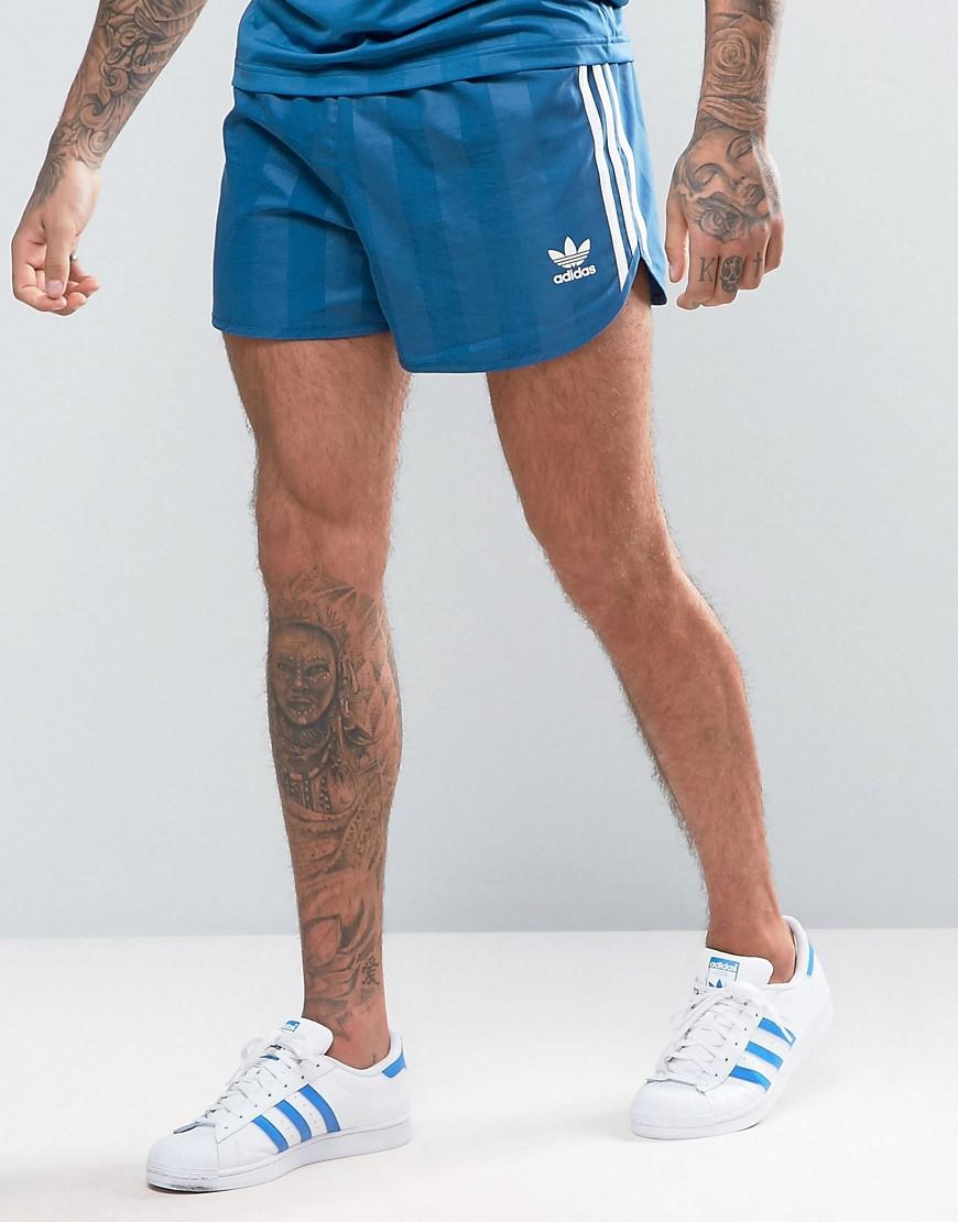 Adidas Originals Retro Shorts In Blue Cf5303 - Blue | ModeSens