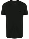 Allsaints Mens Jet Black Muse Logo-embroidered Cotton-jersey T-shirt M