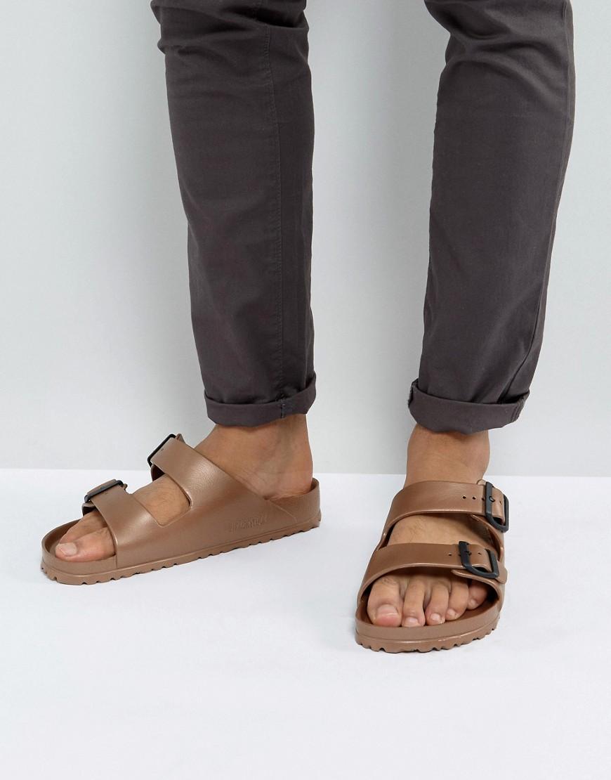 birkenstock arizona flat sandals in lilac eva