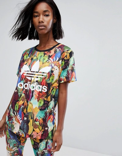 Adidas Originals X Farm Passaredo T-shirt - Multi | ModeSens