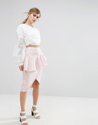 Asilio Rough Lines Skirt - Pink