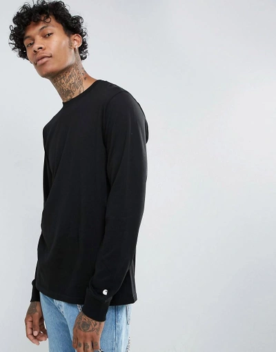 Carhartt Wip Long Sleeve Base Regular Fit T-shirt - Black | ModeSens