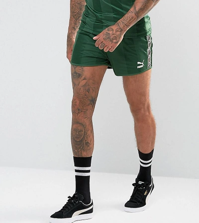 Puma Retro Soccer Shorts In Green Exclusive To Asos 57658002 - Green In Green