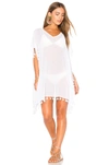 Seafolly Amnesia Crinkled Beach Caftan In White