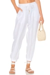 Seafolly Washed Dobby Beach Pants In White - White