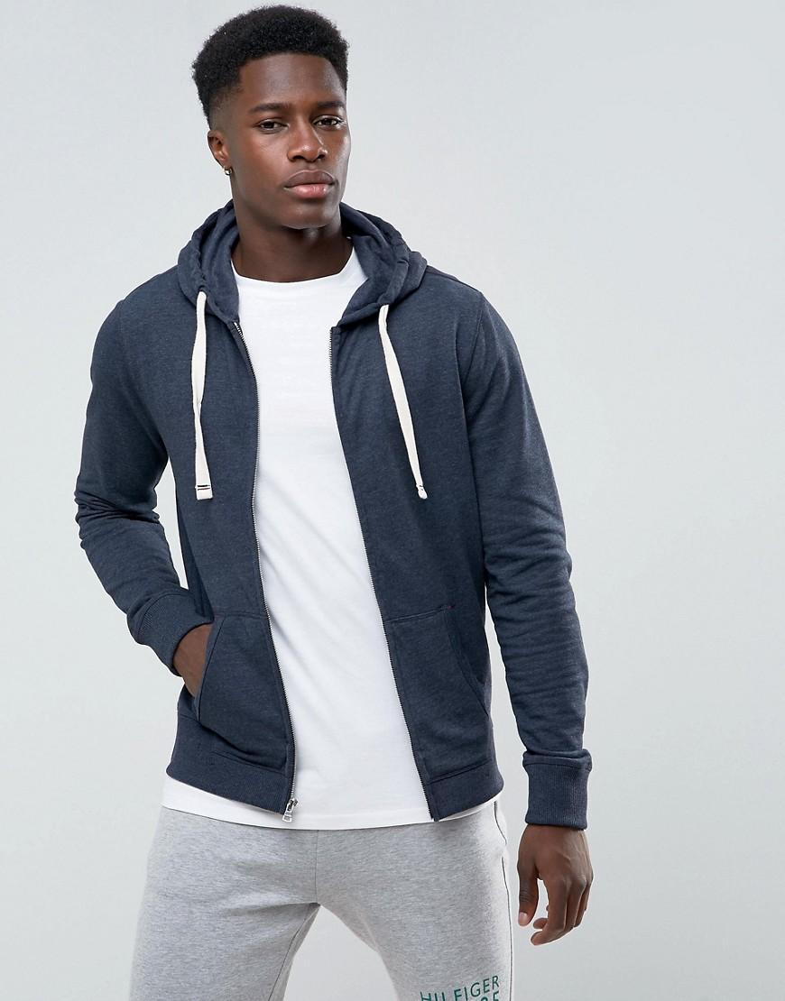 tommy hilfiger lounge tapered joggers with flag logo in navy