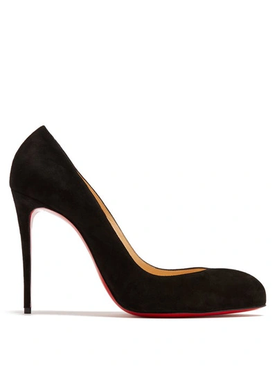 Christian Louboutin Fifetish 100 Suede Pumps In Black