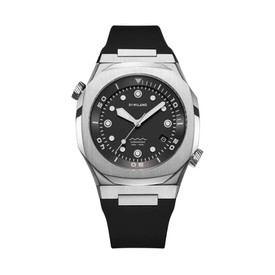D1 Milano Watch Subacqueo 43.5 Mm In Black/silver