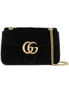 Gucci Medium Gg Marmont 2.0 Matelassé Velvet Shoulder Bag In Black