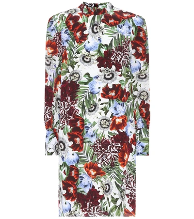 Erdem Mirela Floral-printed Silk Dress In Multicoloured