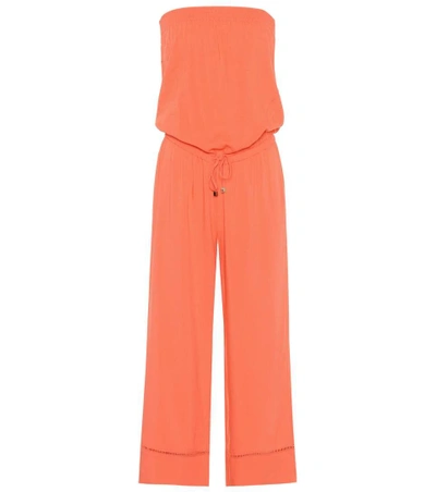 Heidi Klein Havana Coral Jersey Jumpsuit In Orange