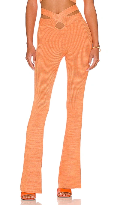 H:ours Cia Crossover Knit Pant In Orange