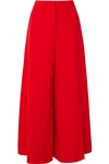 Stella Mccartney Wide-leg Stretch-cady Trousers In Red