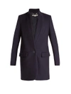 Stella Mccartney Bryce Single-breasted Wool-blend Coat In Navy