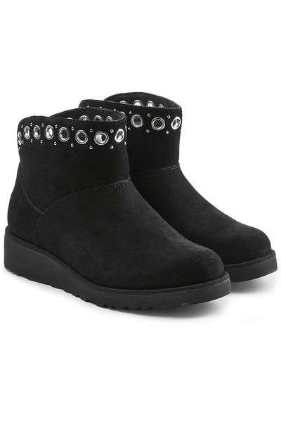 Ugg Riley Embellished Suede Boots In Black | ModeSens