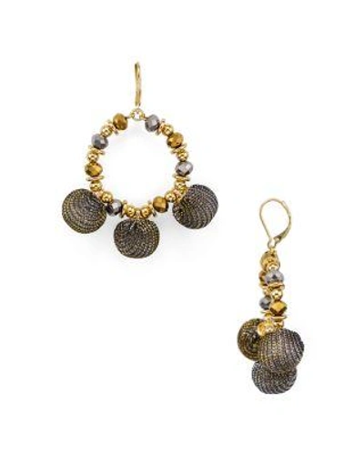 Rebecca Minkoff Drop Earrings In Gold/gray