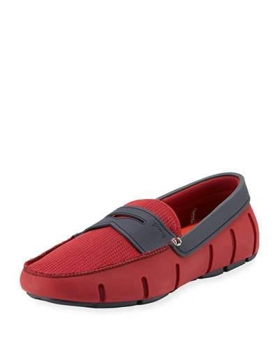 Swims Rubber Penny Loafer, Red