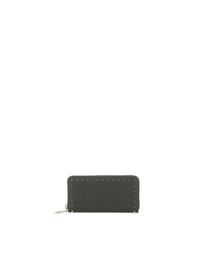 Christian Louboutin Panettone Zip Around Wallet In Black