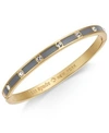 Kate Spade Crystal & Enamel Hinge Bangle In Clear/grey