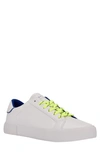 Calvin Klein Men's Reon Casual Lace Up Sneakers Men's Shoes In White/blue/yellow