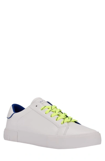 Calvin Klein Men's Reon Casual Lace Up Sneakers Men's Shoes In White 142