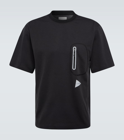 And Wander The Pocket Logo-print T-shirt In Black