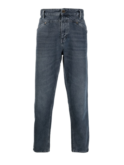 Closed Low-rise Straight-leg Jeans In Blau