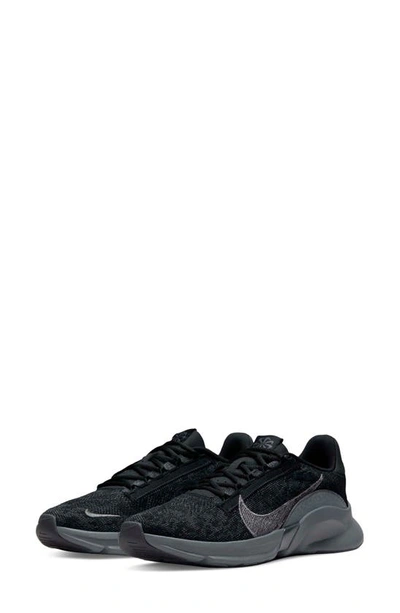 Nike Superep Go 3 Flyknit Running Shoe In Black