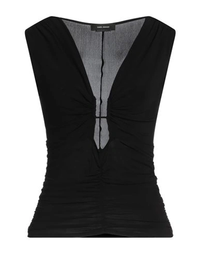 Isabel Marant Pleated Sleeveless Top In Black