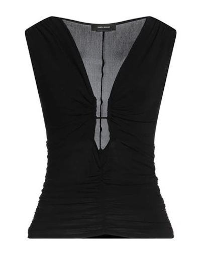 Isabel Marant Pleated Sleeveless Top In Schwarz