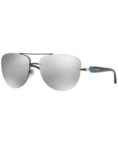 Bvlgari Sunglasses, Bv6086b In Black / Silver Mirror